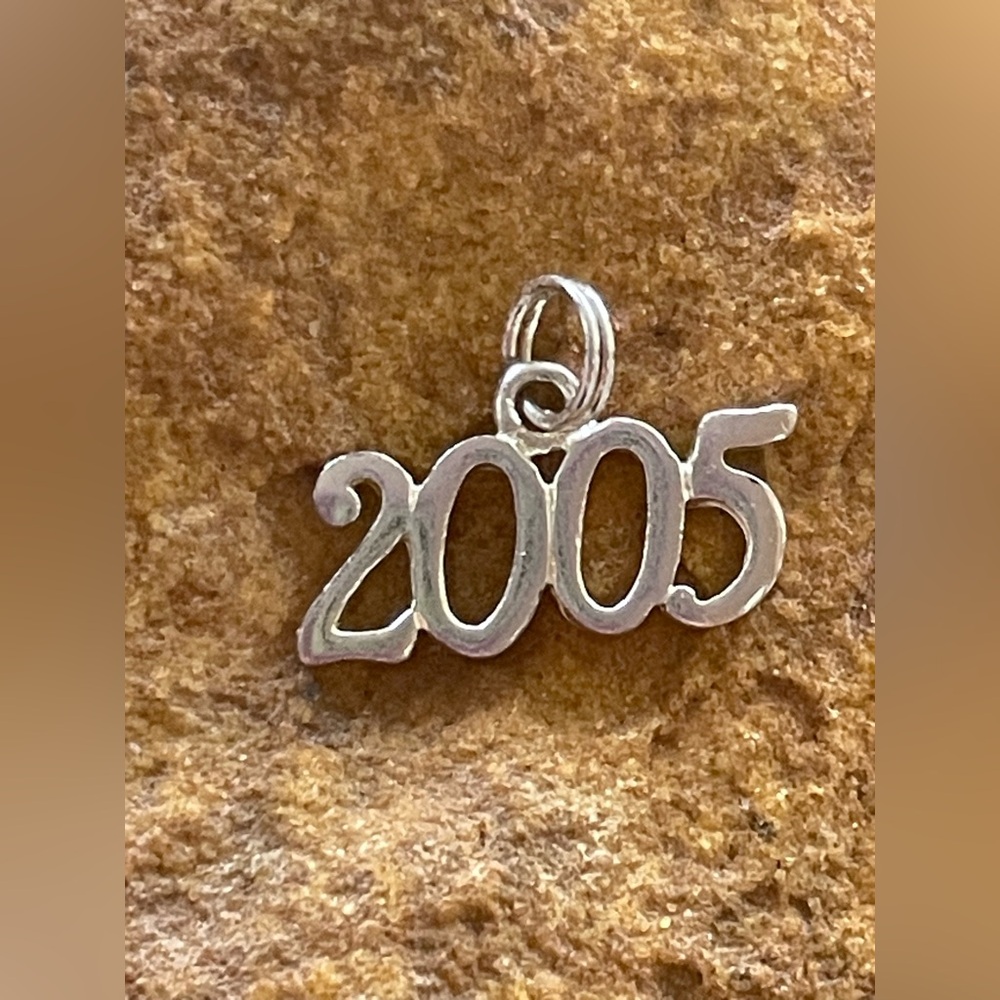Sterling Silver 925 year 2005 charm for Jewelry making, vintage